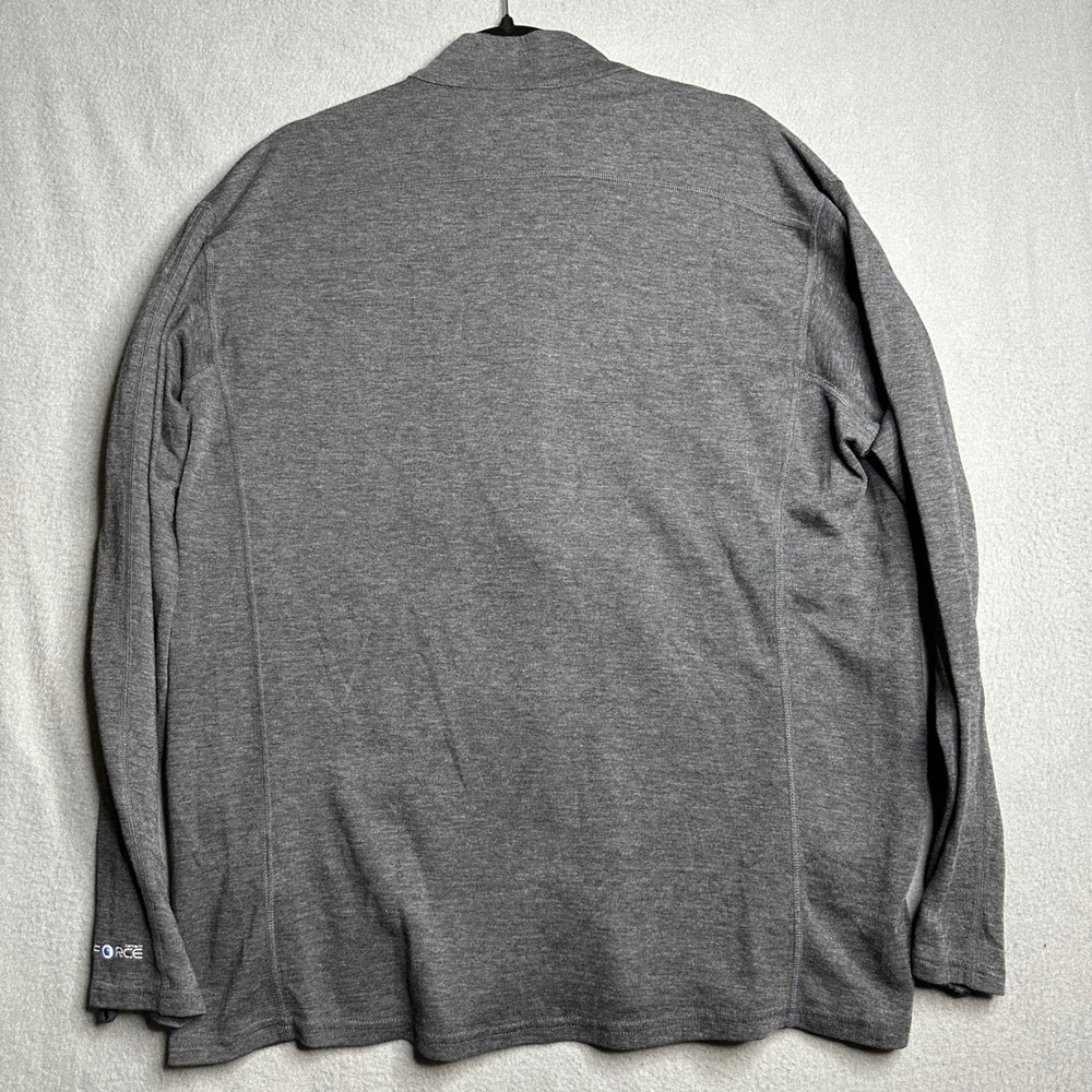 Carhartt Force Quarter Zip Pullover Mens 2XL Charcoal Gray Wool Blend MBL120 BLK - Picture 8 of 8
